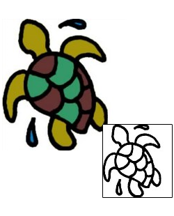 Turtle Tattoo Specific Body Parts tattoo | VVF-00996