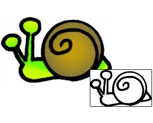 Snail Tattoo Specific Body Parts tattoo | VVF-01046