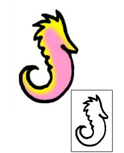 Seahorse Tattoo Specific Body Parts tattoo | VVF-01064