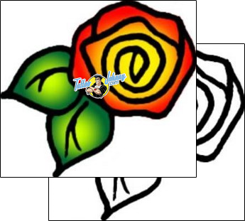 Rose Tattoo plant-life-rose-tattoos-vivi-vvf-01087