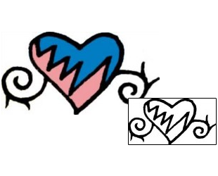 Heart Tattoo For Women tattoo | VVF-01171