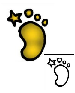 Footprint Tattoo Specific Body Parts tattoo | VVF-01207