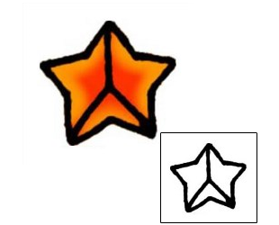 Star Tattoo Specific Body Parts tattoo | VVF-01209