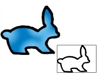 Rabbit Tattoo Specific Body Parts tattoo | VVF-01215