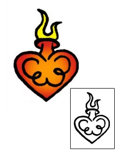 Sacred Heart Tattoo Religious & Spiritual tattoo | VVF-01299