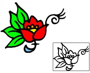 Flower Tattoo Specific Body Parts tattoo | VVF-01331