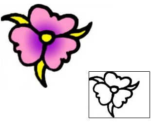 Flower Tattoo Specific Body Parts tattoo | VVF-01340