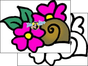 Flower Tattoo plant-life-flowers-tattoos-vivi-vvf-01341