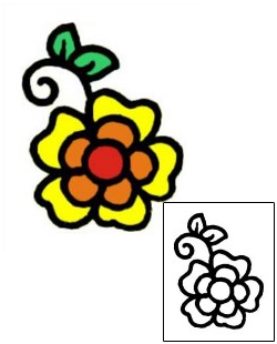 Flower Tattoo Specific Body Parts tattoo | VVF-01354