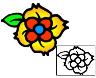 Flower Tattoo Specific Body Parts tattoo | VVF-01357