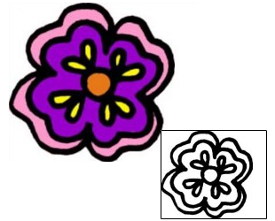 Flower Tattoo Specific Body Parts tattoo | VVF-01359