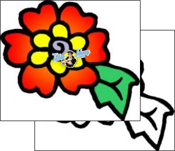 Flower Tattoo plant-life-flowers-tattoos-vivi-vvf-01361