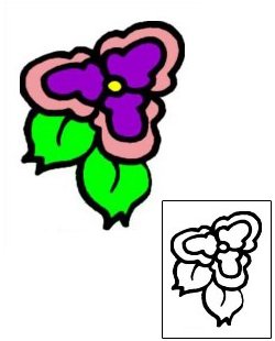 Flower Tattoo Specific Body Parts tattoo | VVF-01366