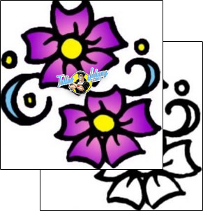 Flower Tattoo plant-life-flowers-tattoos-vivi-vvf-01374