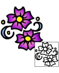 Flower Tattoo Specific Body Parts tattoo | VVF-01374
