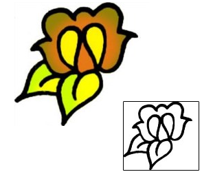 Flower Tattoo Specific Body Parts tattoo | VVF-01383