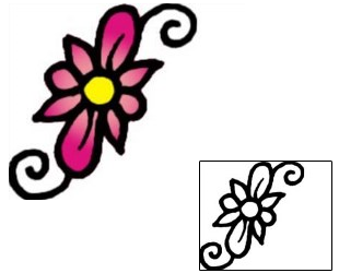 Flower Tattoo Specific Body Parts tattoo | VVF-01384