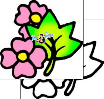 Flower Tattoo plant-life-flowers-tattoos-vivi-vvf-01386