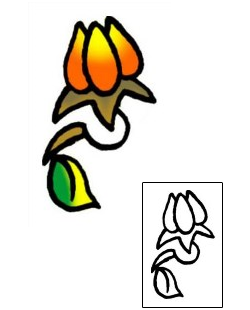 Flower Tattoo Specific Body Parts tattoo | VVF-01387