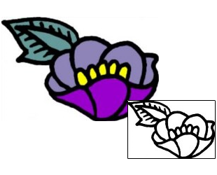 Flower Tattoo Specific Body Parts tattoo | VVF-01394