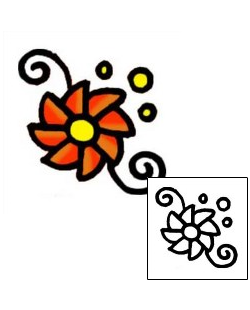 Flower Tattoo Specific Body Parts tattoo | VVF-01396