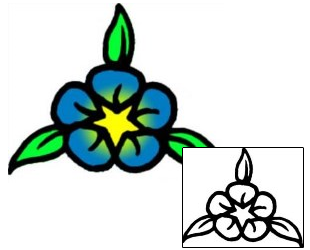 Flower Tattoo Specific Body Parts tattoo | VVF-01398