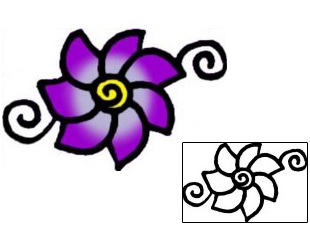 Flower Tattoo Specific Body Parts tattoo | VVF-01404