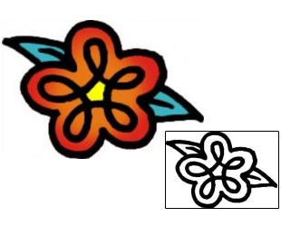 Flower Tattoo Specific Body Parts tattoo | VVF-01410