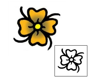 Flower Tattoo Specific Body Parts tattoo | VVF-01412