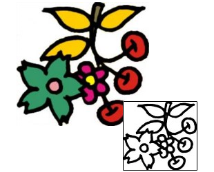 Flower Tattoo Specific Body Parts tattoo | VVF-01420