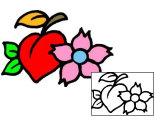 Flower Tattoo Specific Body Parts tattoo | VVF-01422