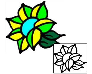 Flower Tattoo Specific Body Parts tattoo | VVF-01431