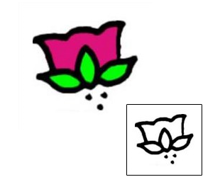 Flower Tattoo Specific Body Parts tattoo | VVF-01434