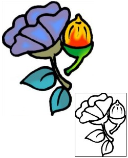 Flower Tattoo Specific Body Parts tattoo | VVF-01436