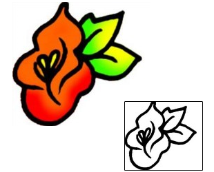 Flower Tattoo Specific Body Parts tattoo | VVF-01448