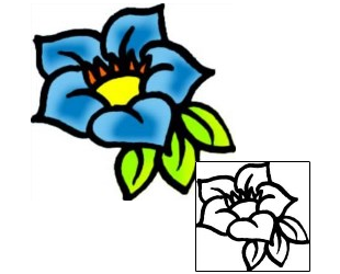 Flower Tattoo Specific Body Parts tattoo | VVF-01450