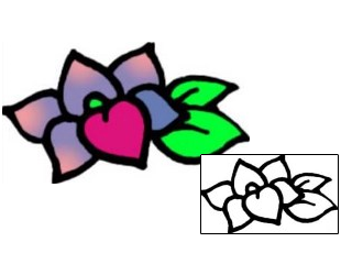 Flower Tattoo Specific Body Parts tattoo | VVF-01458