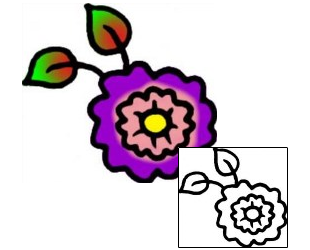 Flower Tattoo Specific Body Parts tattoo | VVF-01464