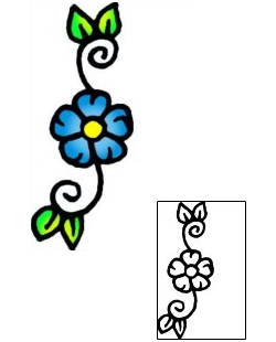 Flower Tattoo Specific Body Parts tattoo | VVF-01465