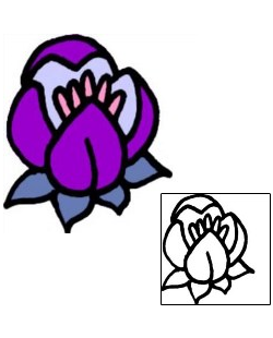 Flower Tattoo Specific Body Parts tattoo | VVF-01467