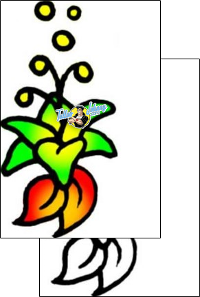 Flower Tattoo plant-life-flowers-tattoos-vivi-vvf-01471