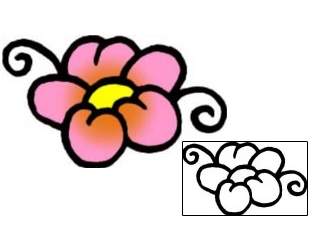 Flower Tattoo Specific Body Parts tattoo | VVF-01477