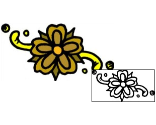 Flower Tattoo Specific Body Parts tattoo | VVF-01478