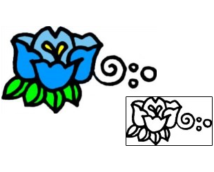 Flower Tattoo Specific Body Parts tattoo | VVF-01479