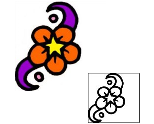 Flower Tattoo Specific Body Parts tattoo | VVF-01480