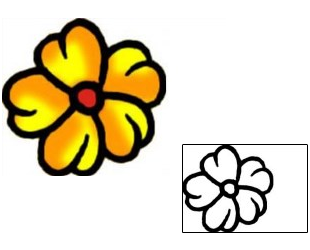 Flower Tattoo Specific Body Parts tattoo | VVF-01499