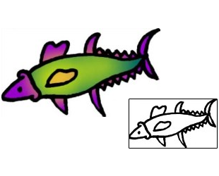 Fish Tattoo Marine Life tattoo | VVF-01693