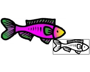 Fish Tattoo Marine Life tattoo | VVF-01704