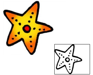 Starfish Tattoo Specific Body Parts tattoo | VVF-01709