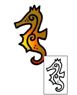 Seahorse Tattoo Specific Body Parts tattoo | VVF-01719